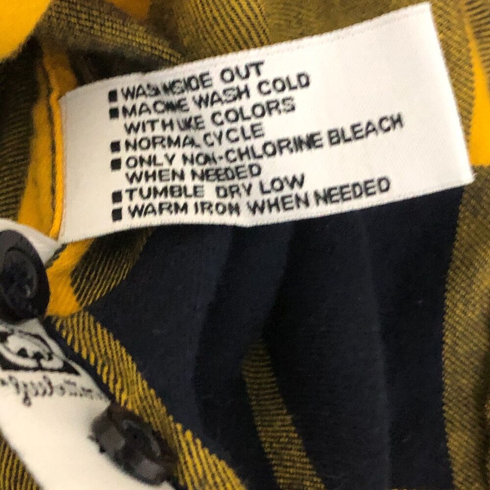Ecko United Button Down Shirt Mens Yellow And Blue XL - Picture 5 of 6